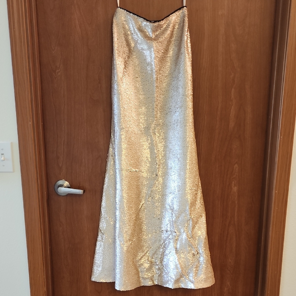 Gold and Silver Sequin Dress
